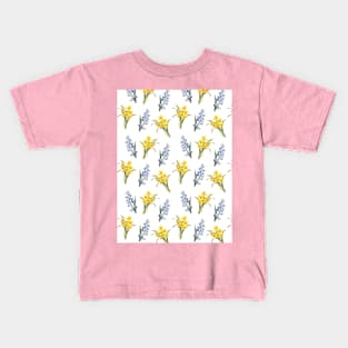 Spring flowers print, pink tee Kids T-Shirt